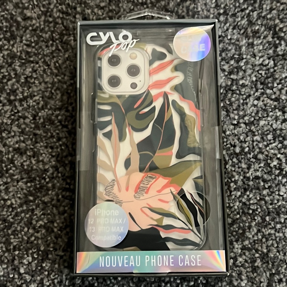 🌸4/$20🌸CyloPop Slim Nouveau iPhone Case Orange/Green 12 Pro Max/13 Pro Max NIB